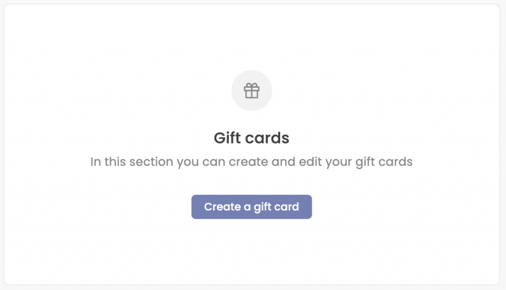 Create gift card block