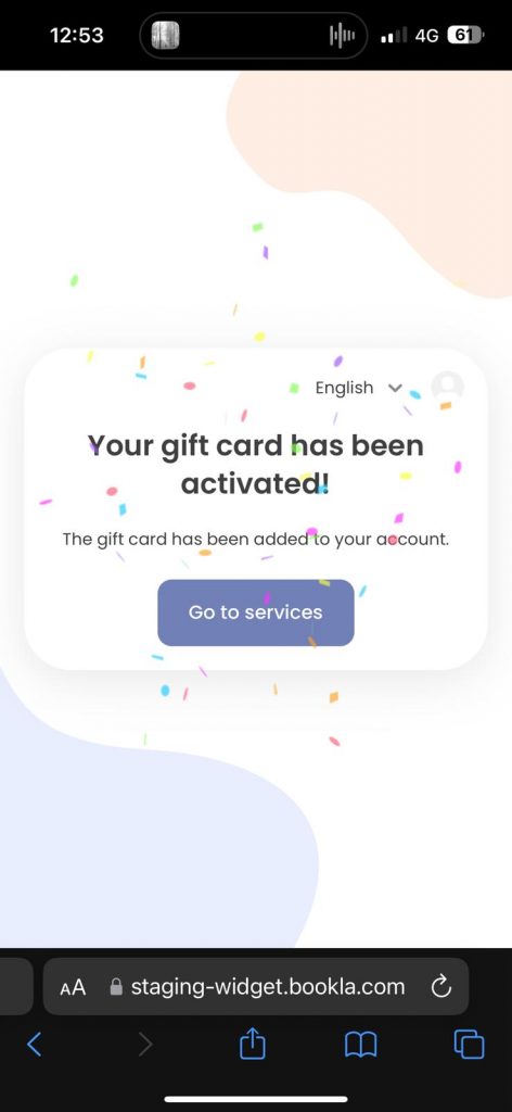 gift card activated