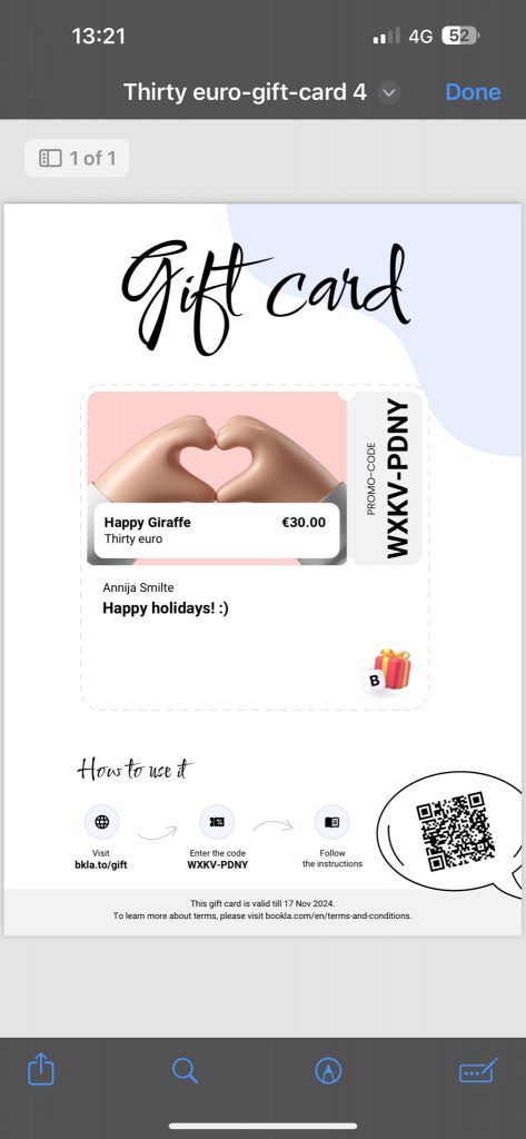 gift card pdf