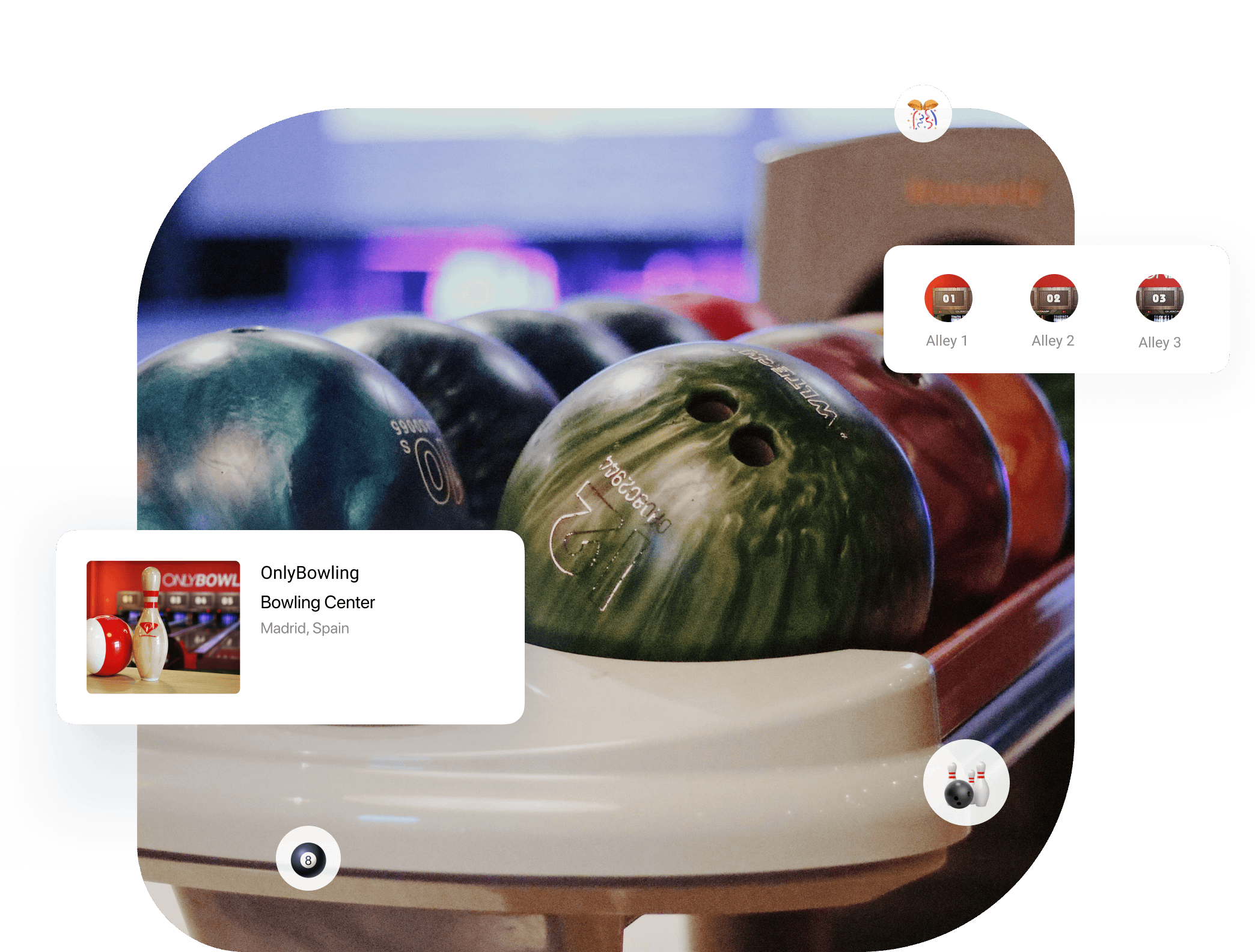 Subscription-free online booking system for bowling