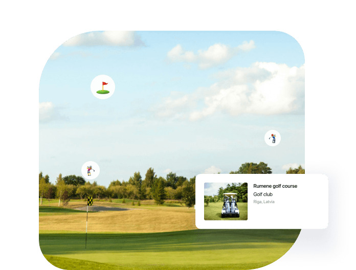 Subscription-free booking system for golf clubs