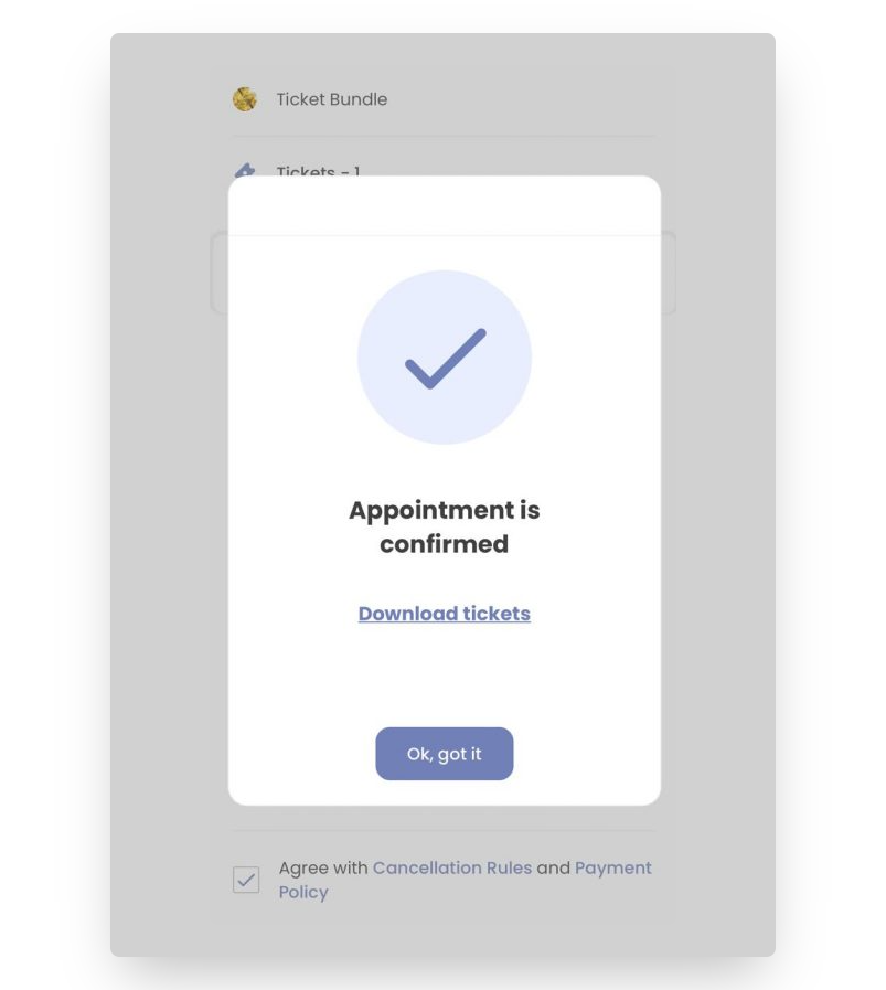 confirmed appointment