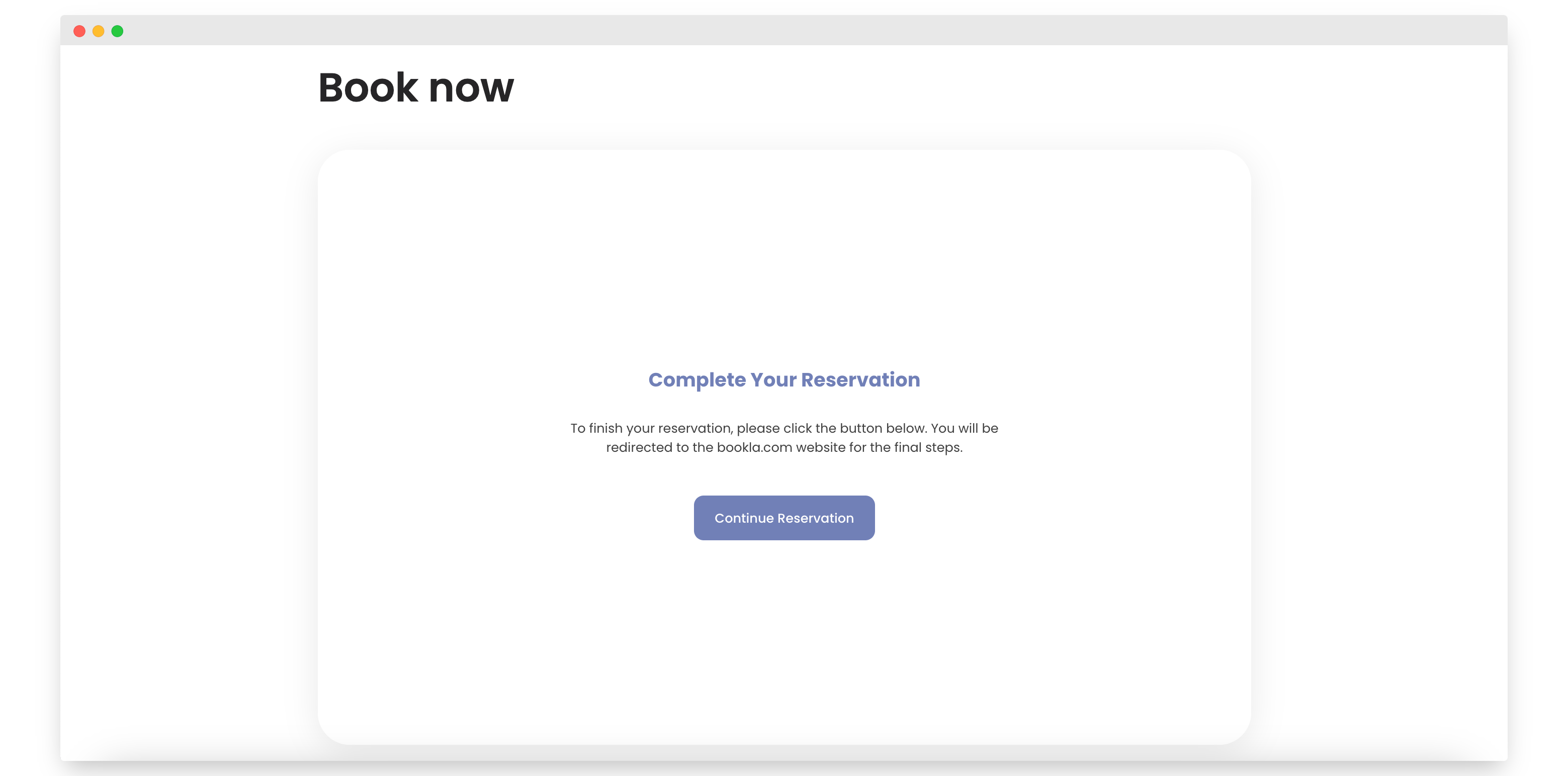 continue reservation
