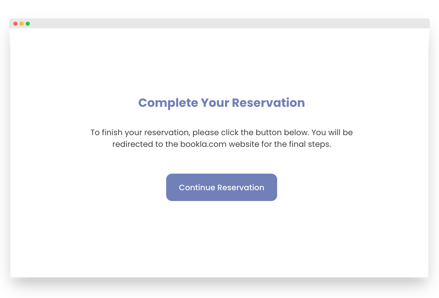 continue reservation