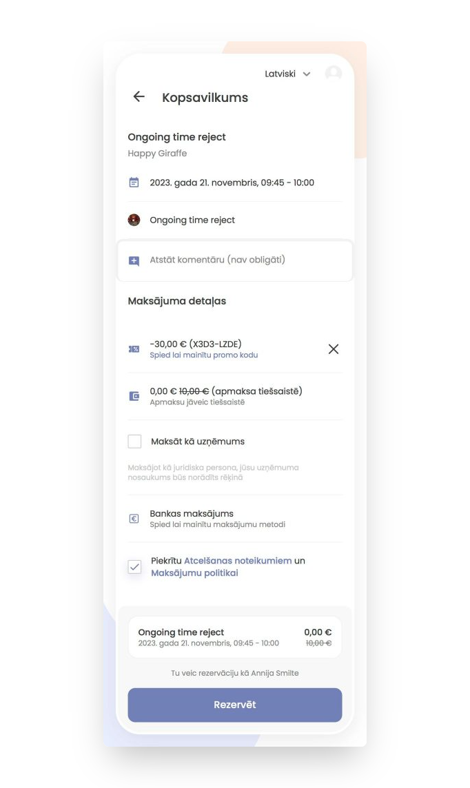rezervēt tagad