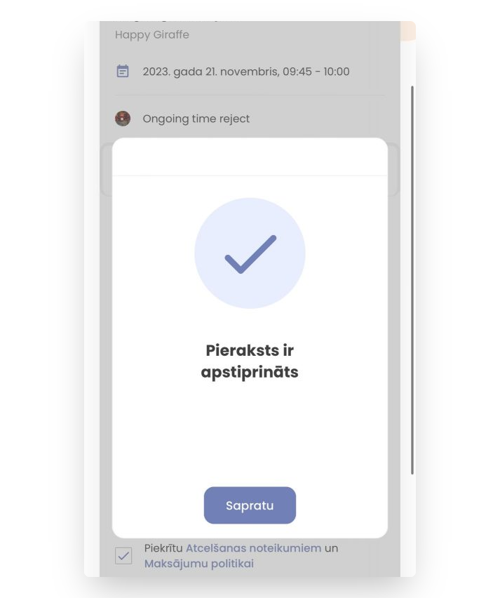 apstiprināta vizīte