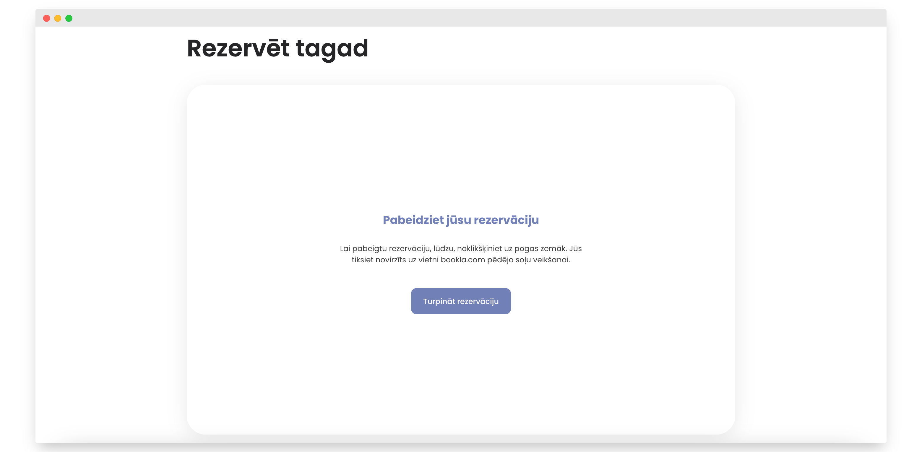 continue reservation
