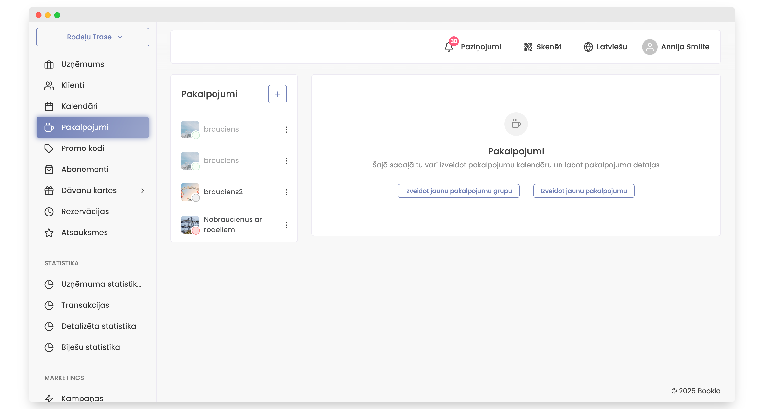 pakalpojums izdzēsts