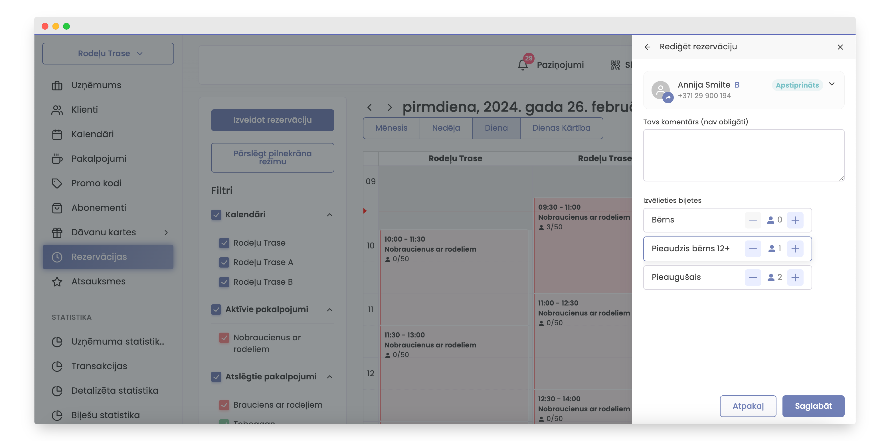rediģēt un saglabāt