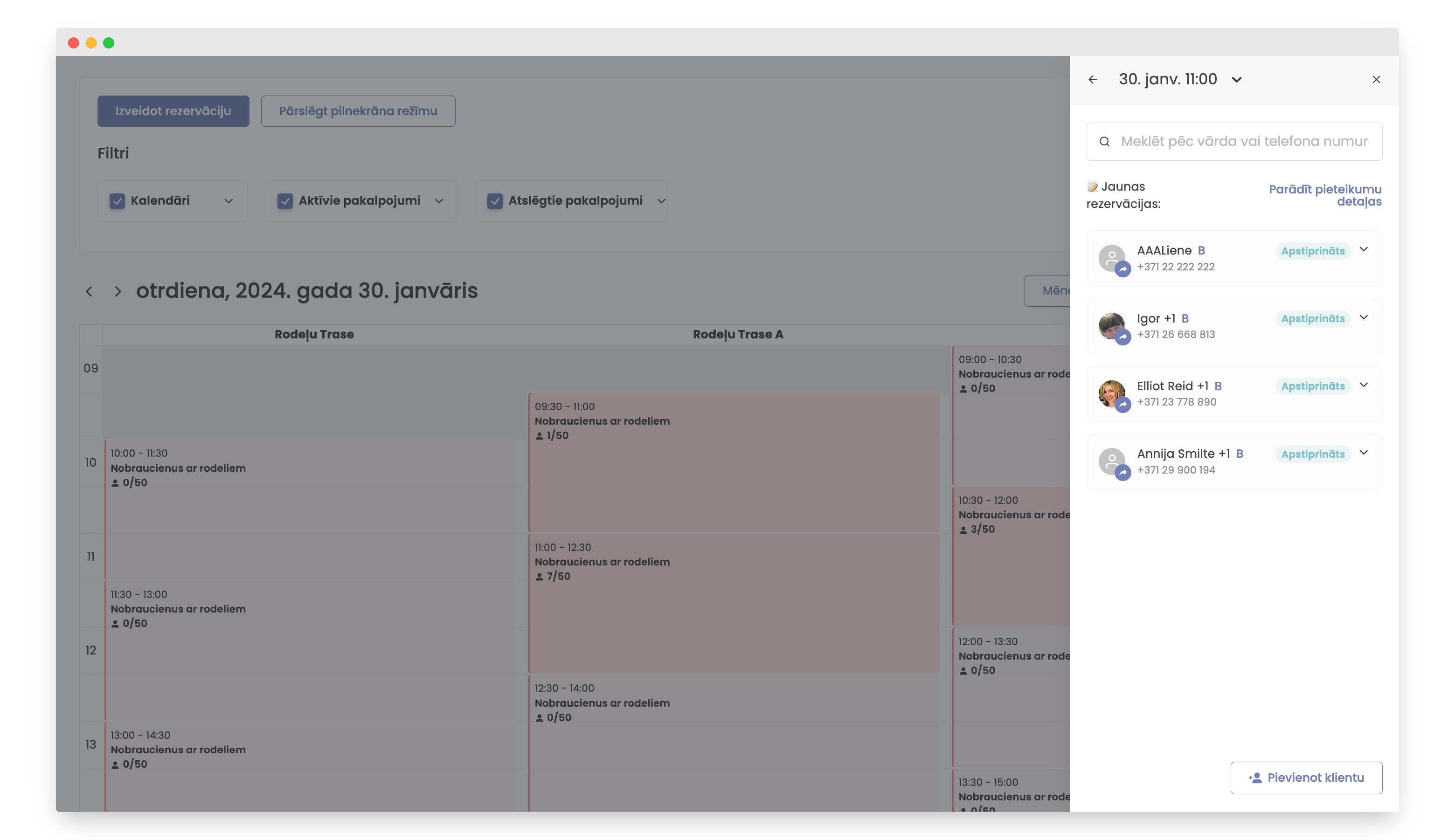 Izvēlieties klientu