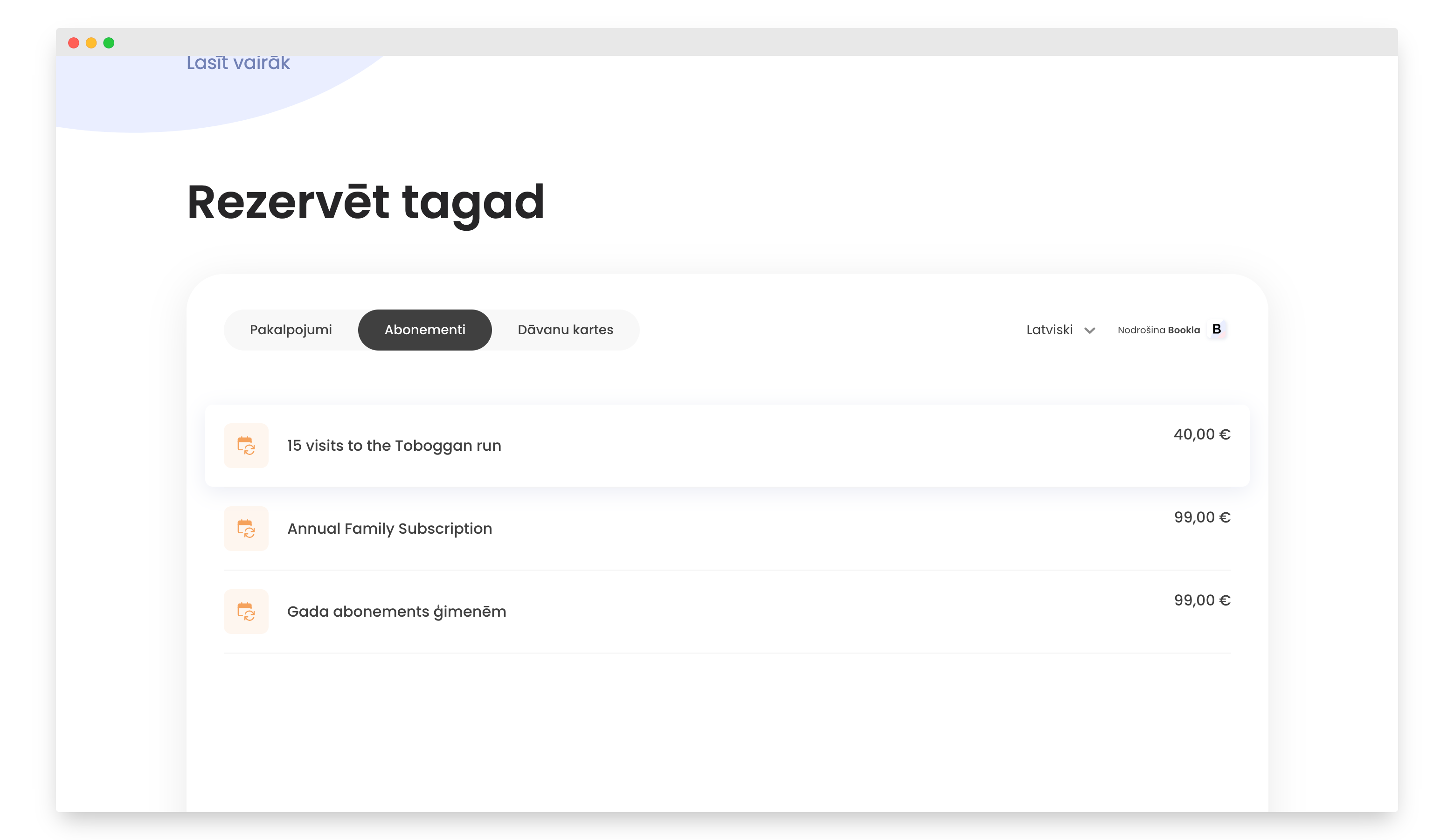 abonements, ko iegādāties